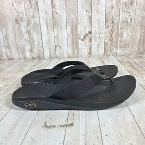 Chaco Flip Flops Womens 10 Mens 8 Black Vibram LUVSEAT Sandals J105380
